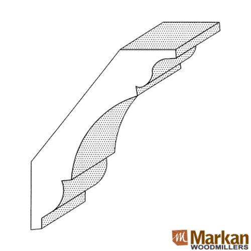 Crown Moulding CR-604 3-3/8" x 3/4"