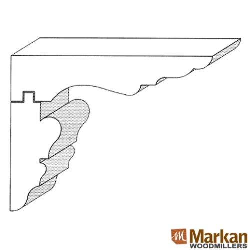 Crown Moulding CR-606 4-1/2" x 1" and 3-1/2" x 1-1/16"