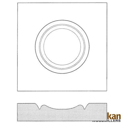 Rosette R-301 3-3/4"x 3-3/4"x 7/8"